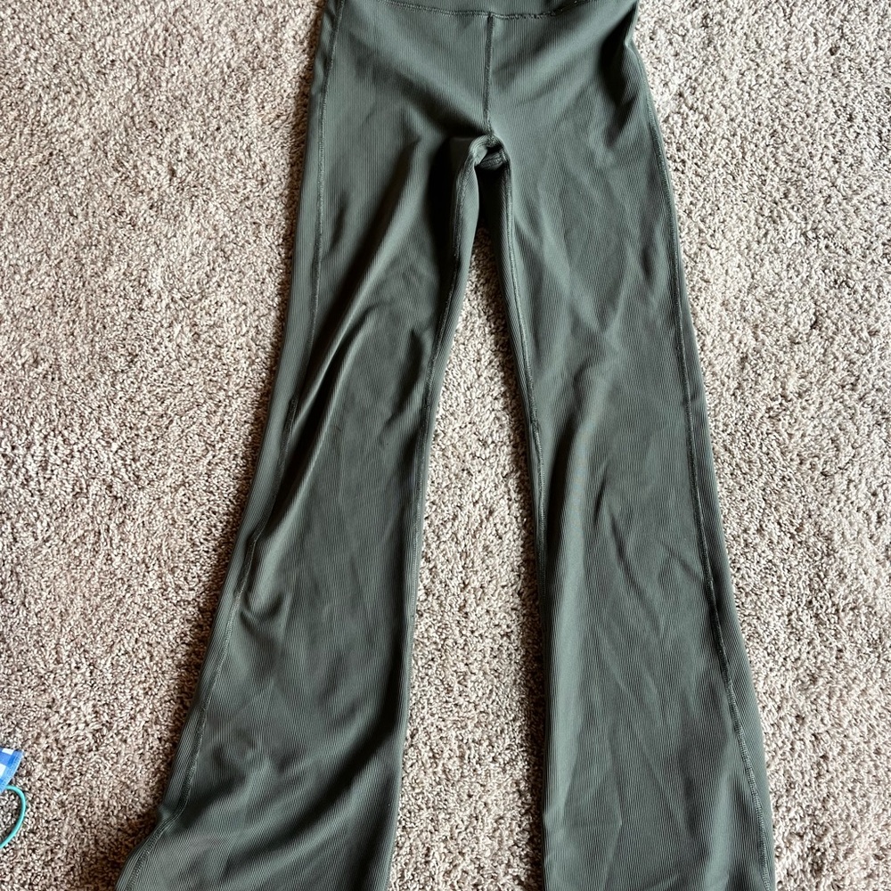 Kids Green Flared Stretch Bottoms